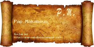 Pap Makabeus névjegykártya